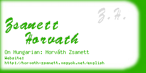 zsanett horvath business card